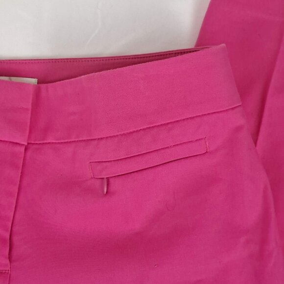Loft Size 2P Hot Pink Cotton Ankle Length Trousers Front/Back Pockets NWOT - Picture 7 of 12